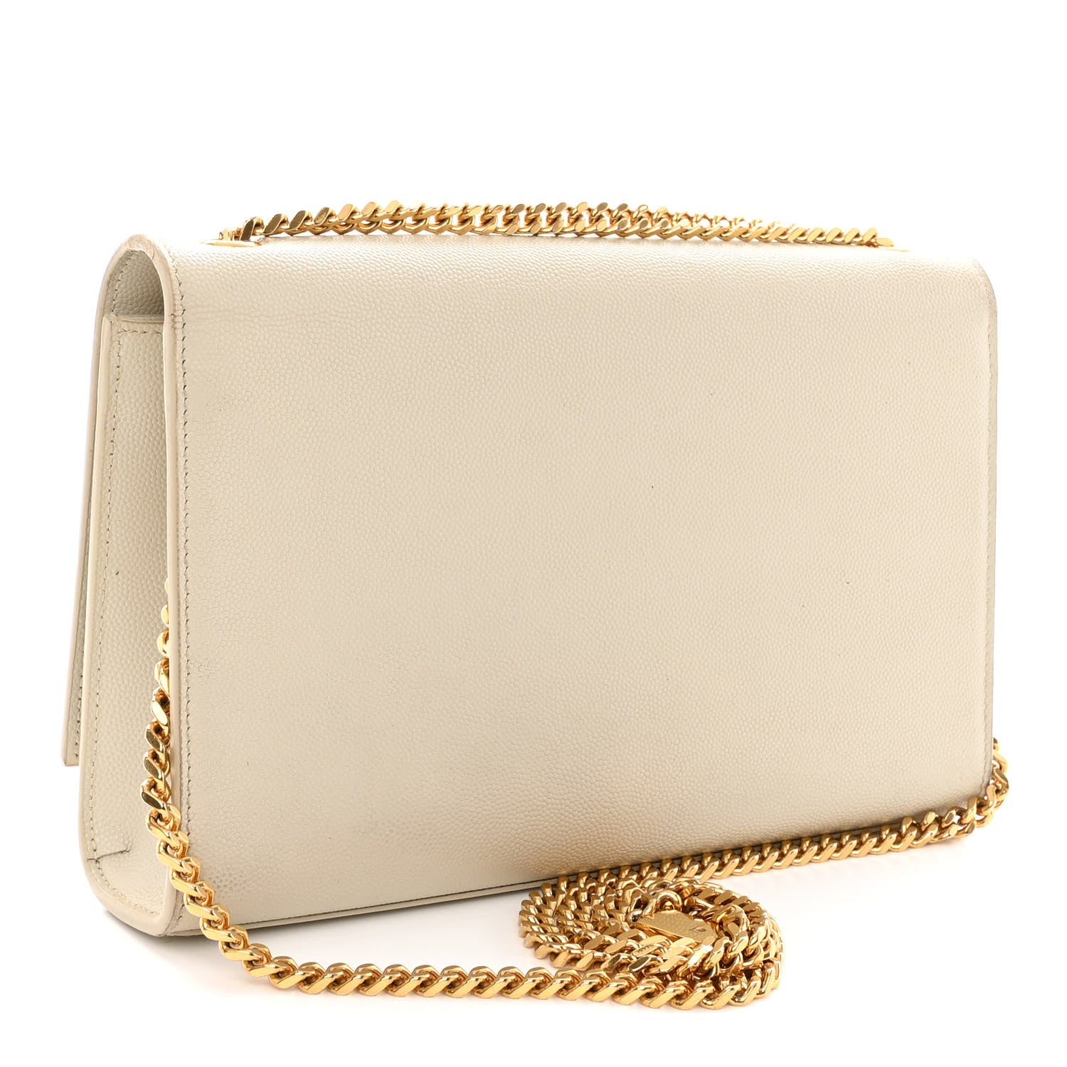 Saint Laurent Grain De Poudre Medium Classic Monogram Kate Satchel Crema Soft 3 of 13