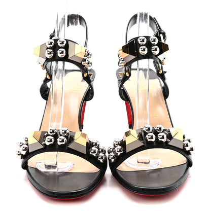 Christian Louboutin Shiny Nappa Pyrabubble 70 Sandals 40.5 Black 3 of 9