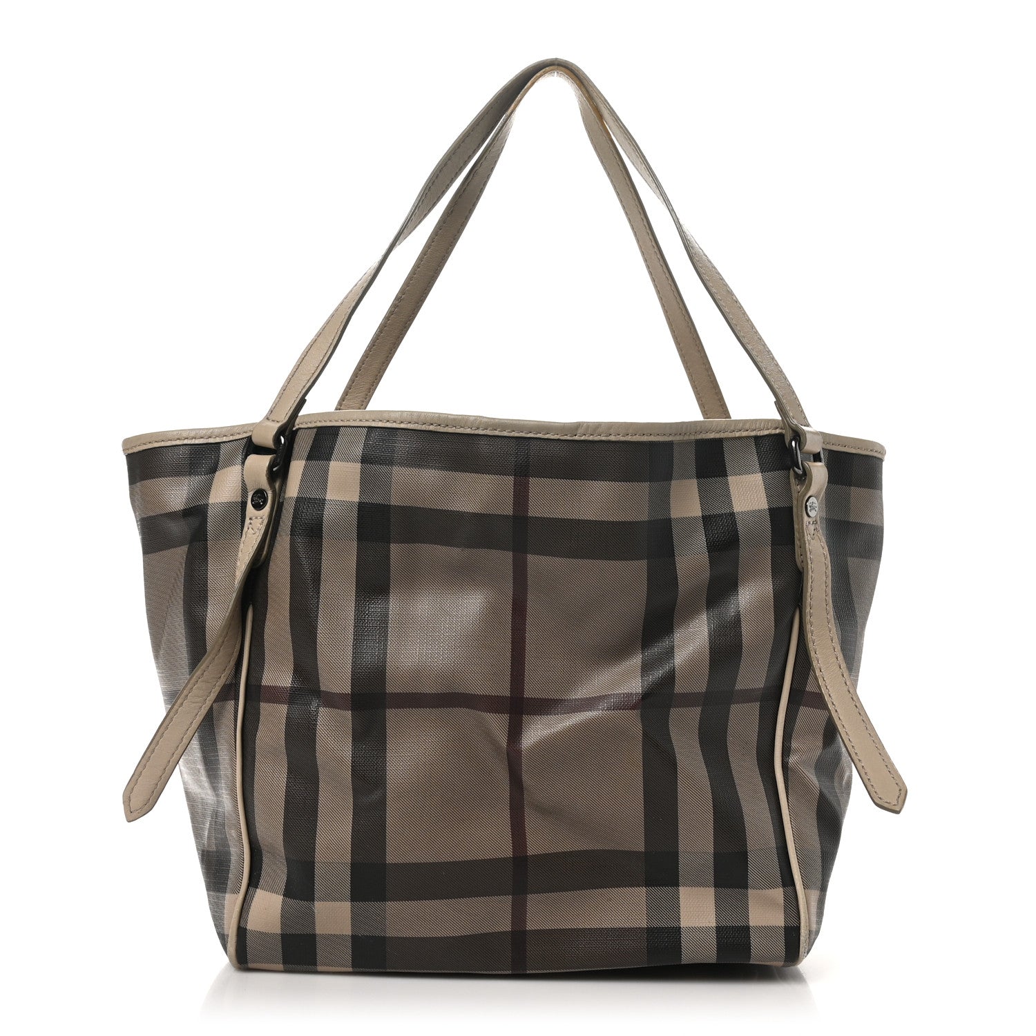 Burberry Smoked Check Small Canterbury Tote Trench 1 of 13
