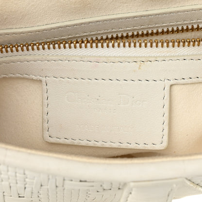 Christian Dior Ultra Matte Woven Saddle Bag White 6 of 11