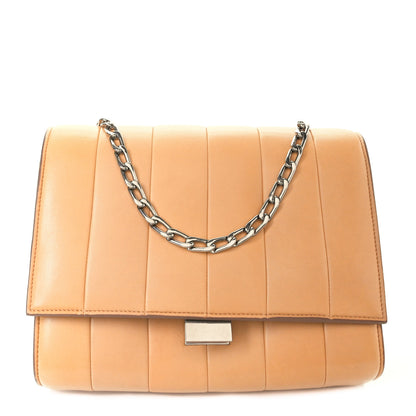 Celine Lambskin Quilted Shoulder Bag Camel 1 of 7