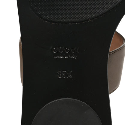 Gucci Calfskin GG Marmont Thong Sandals 35 Mud 35.5 Mud 8 of 9
