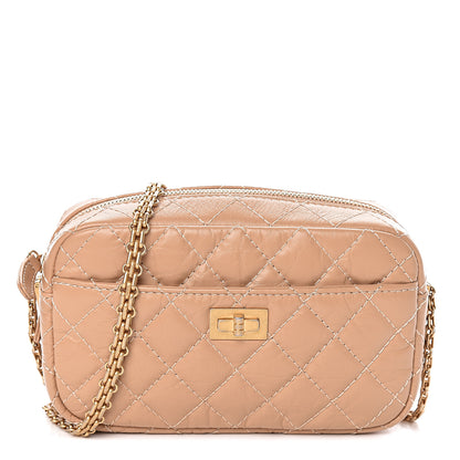 Chanel Aged Calfskin Quilted Mini Reissue Camera Case Beige 1 of 11