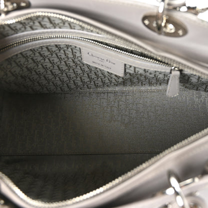 Christian Dior Lambskin Cannage Large Lady Dior Light Grey 5 of 9