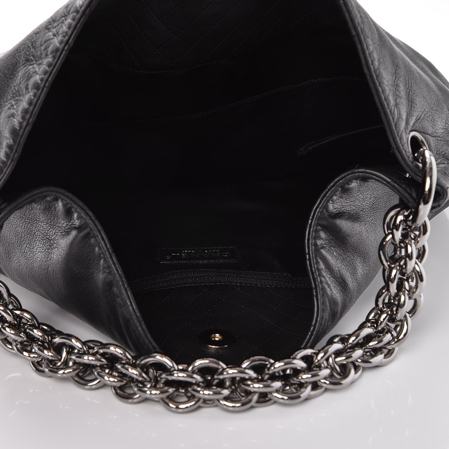 Chanel Lambskin Large Soft and Chain Hobo Black 5 of 8