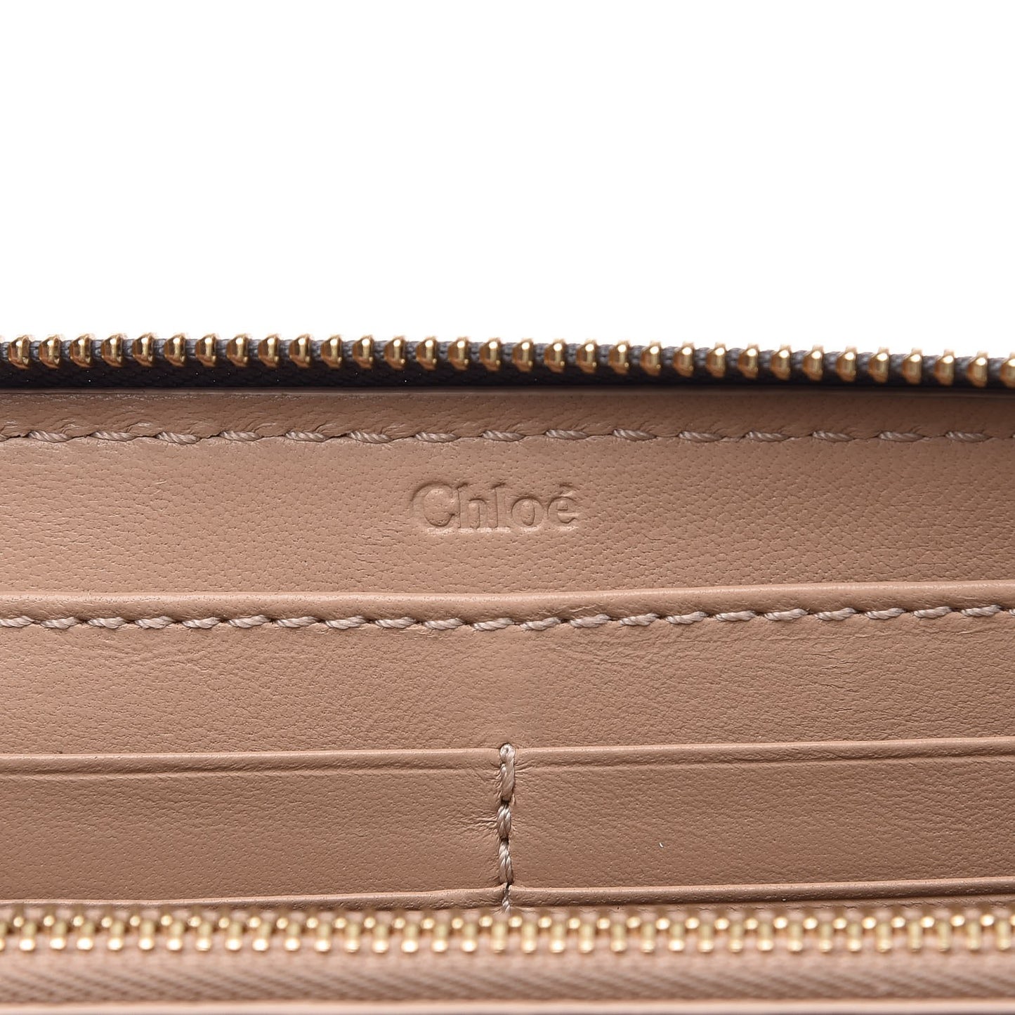 Calfskin Marcie Long Zip Around Wallet Cashmere Grey