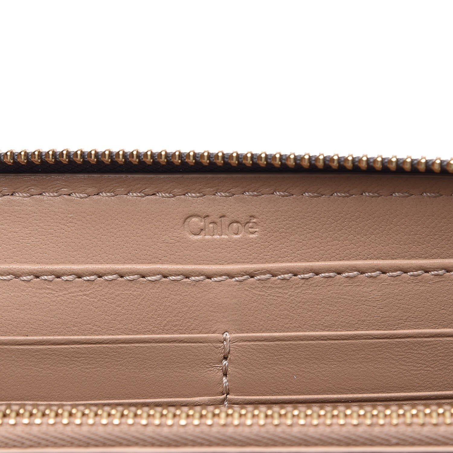 Chloe Calfskin Marcie Long Zip Around Wallet Cashmere Grey 6 of 7