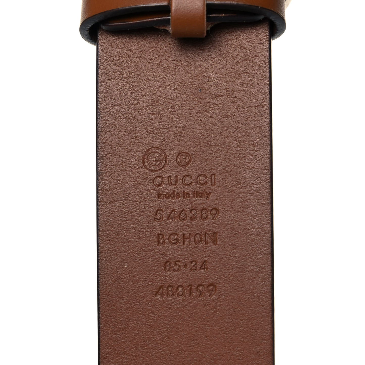 Selleria Calfskin Mens Interlocking G 37mm Belt 80 32 Cuir