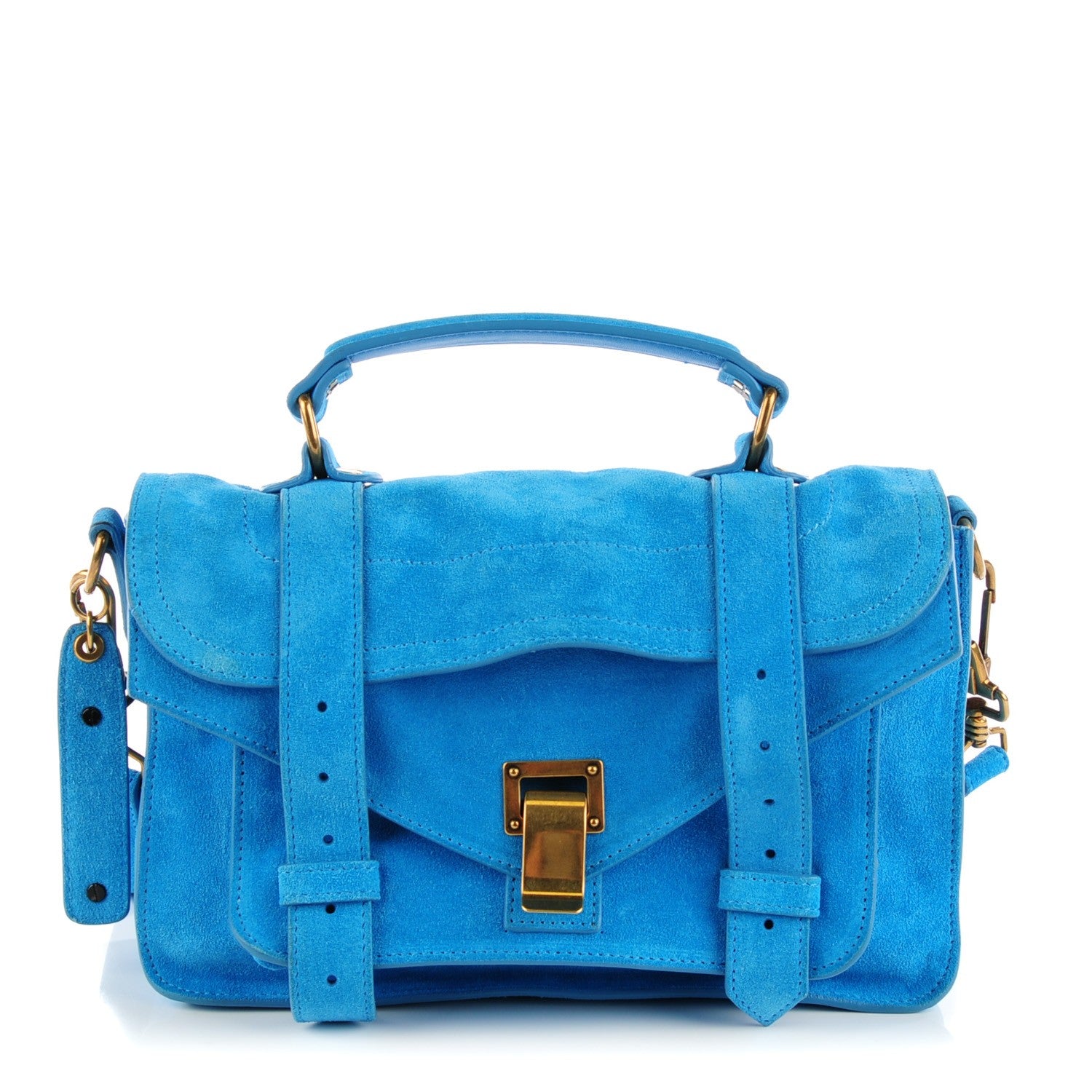 Proenza Schouler Suede Tiny PS1 Satchel Rip Tide 1 of 9