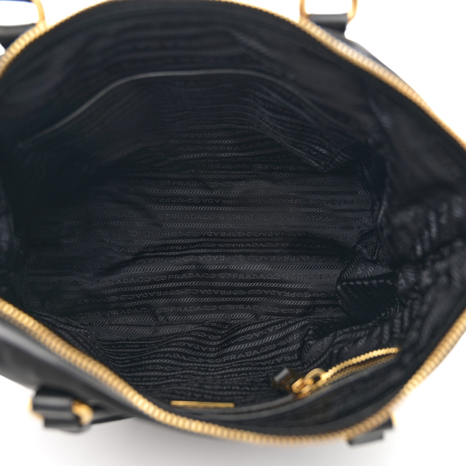 Prada Tessuto Nylon Soft Calfskin Tote Black 5 of 13