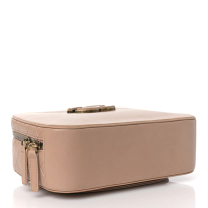 Chanel Shiny Calfskin Goatskin Quilted Coco Curve Vanity Beige 4 of 9