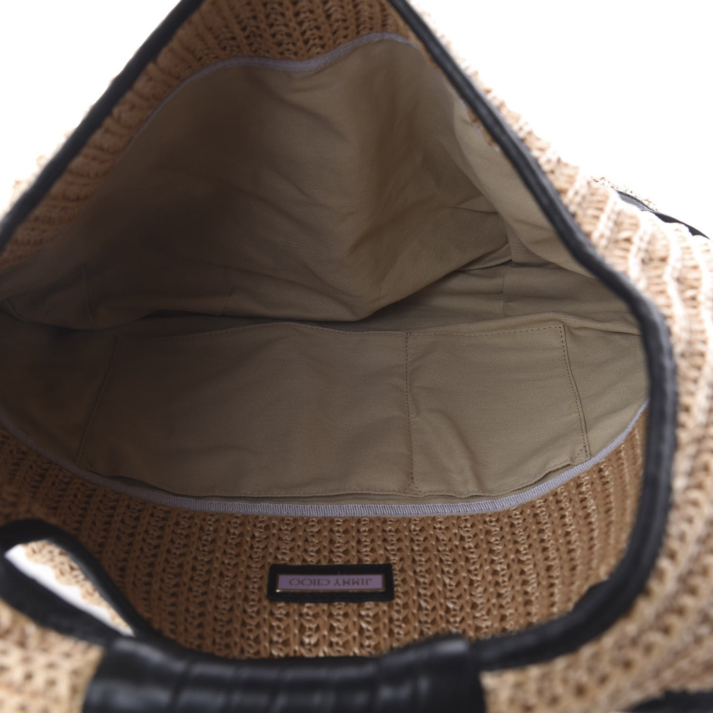 Woven Raffia Bali Hobo Taupe