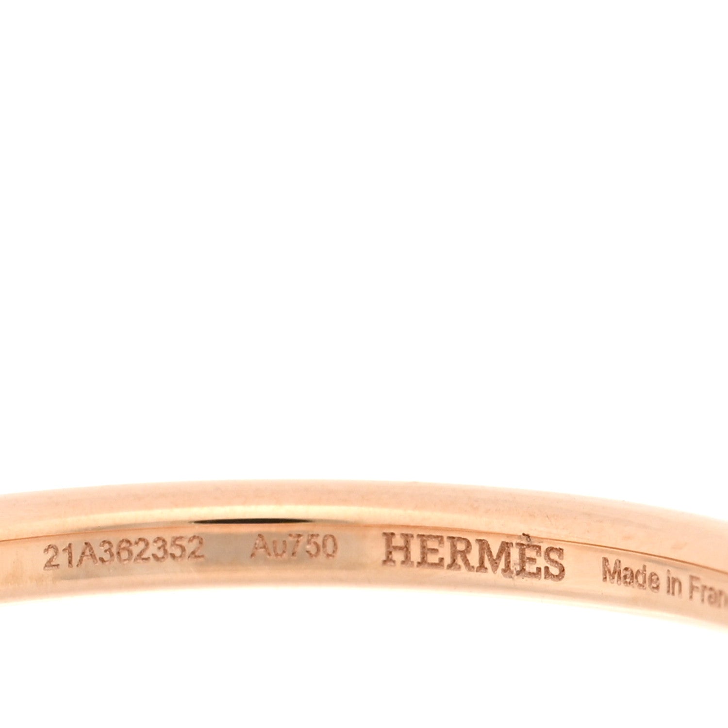 Hermes 18K Rose Gold PM Kelly Clochette Ring 52 6 4 of 5