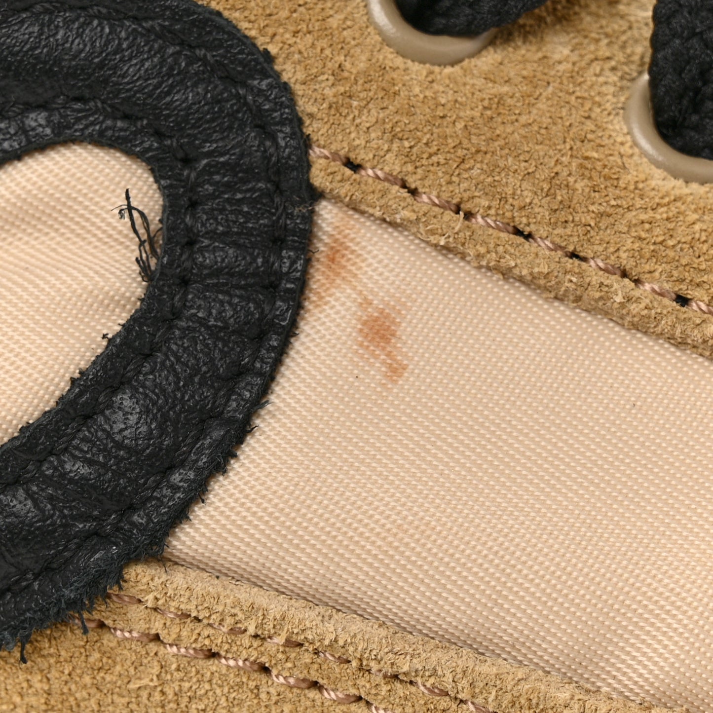 Nylon Suede Flow Runner Sneakers 38 Gold Black