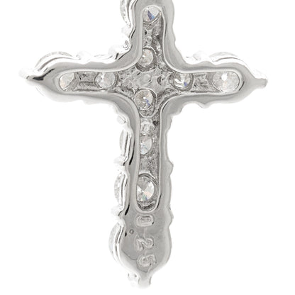 Parker & West by FASHIONPHILE Platinum Diamond .50ctw Cross Drop Earrings 4 of 5
