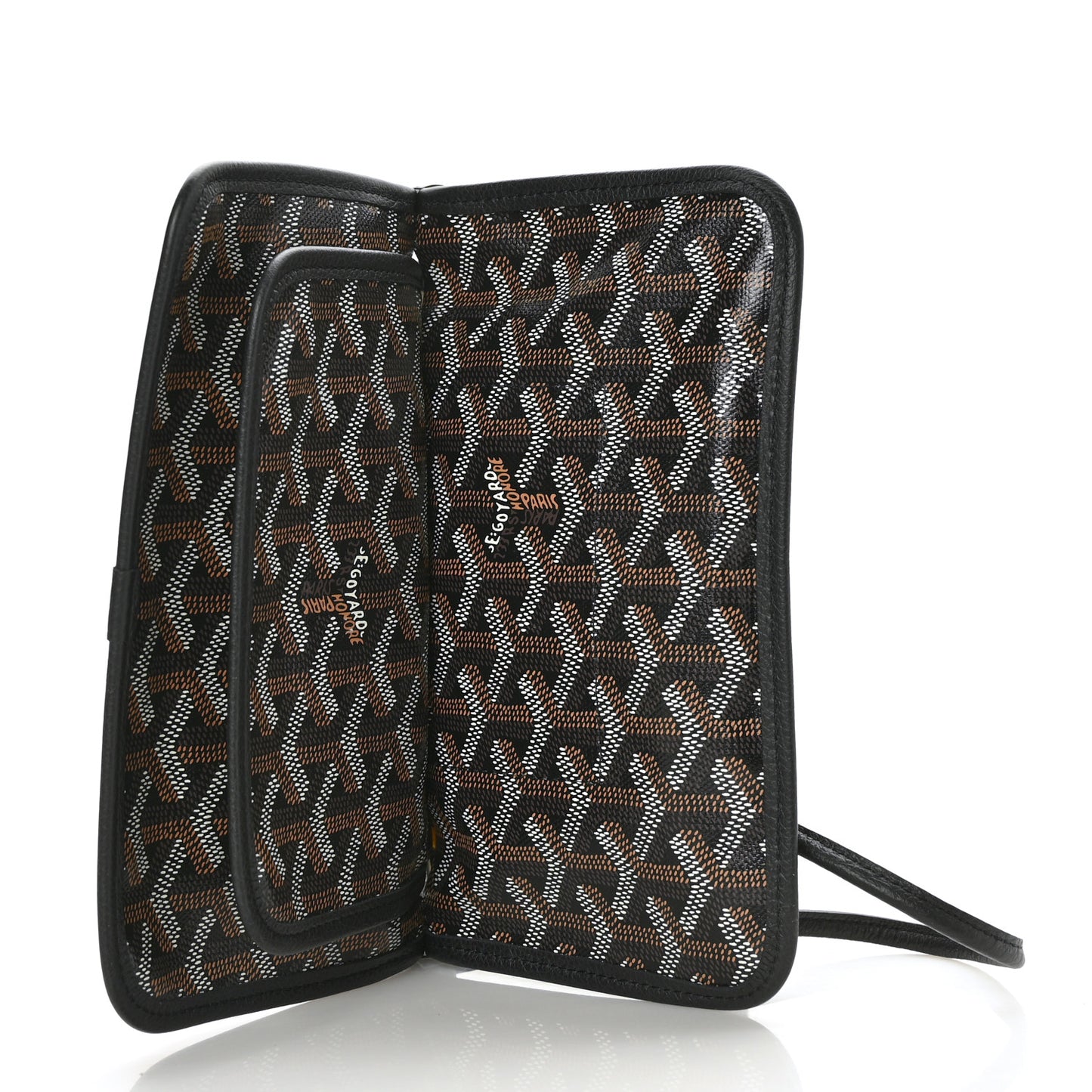 Goyardine Plumet Wallet Clutch Black