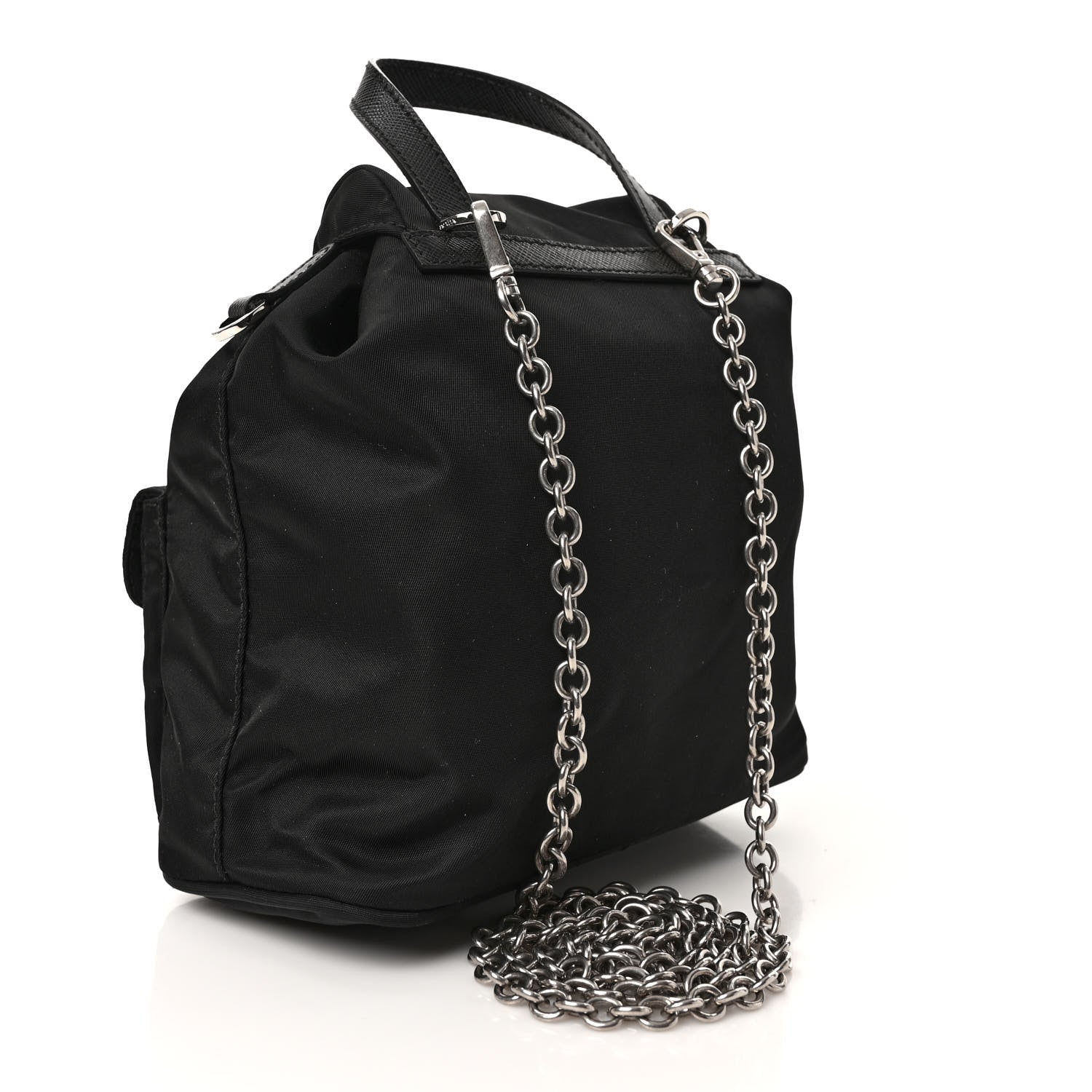 Prada Nylon Vela Mini Crossbody Backpack Black 3 of 8