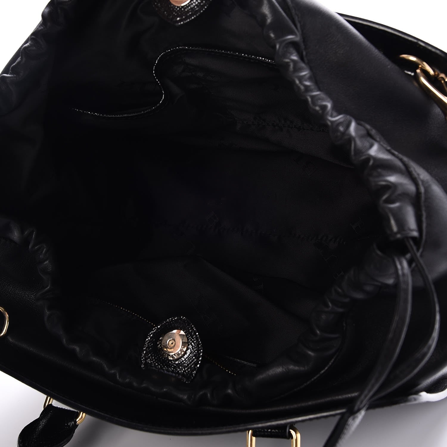 Burberry Patent Calfskin Medium Dinton Tote Black 5 of 8