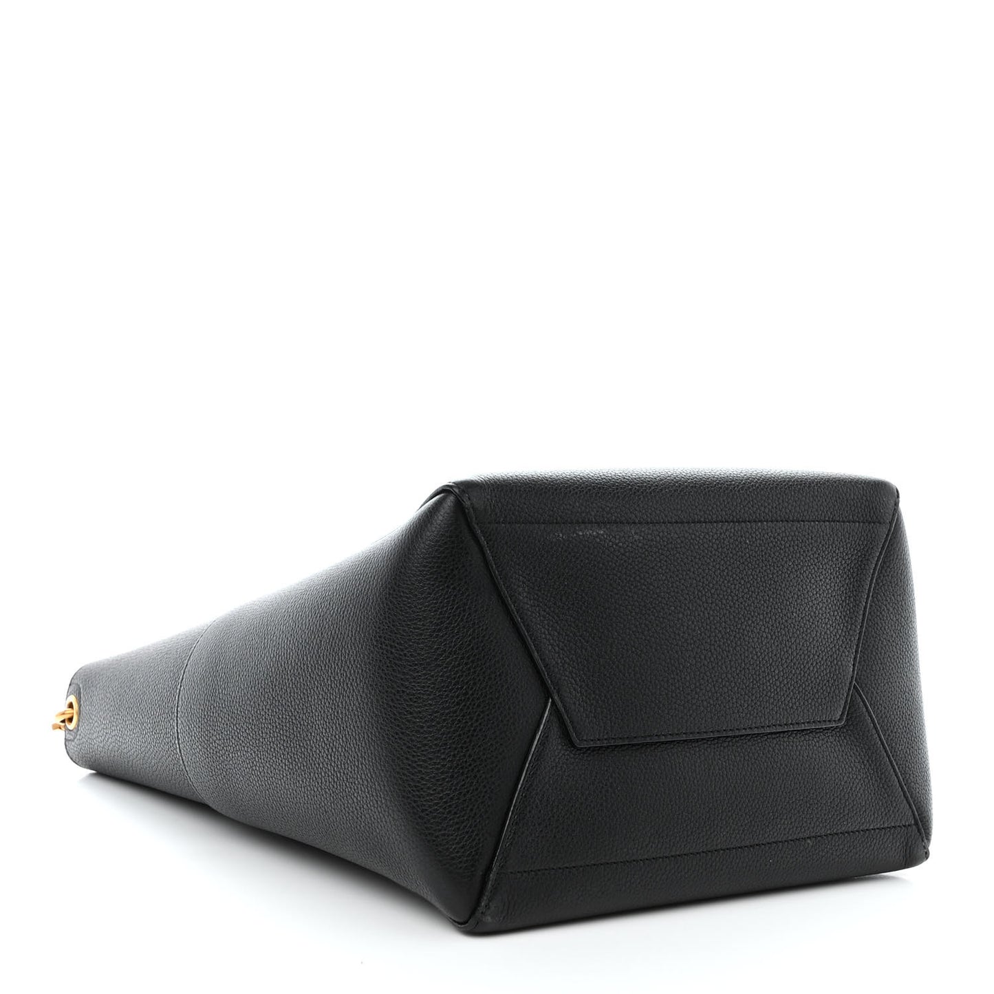 Soft Grained Calfskin Sangle Bucket Bag Black