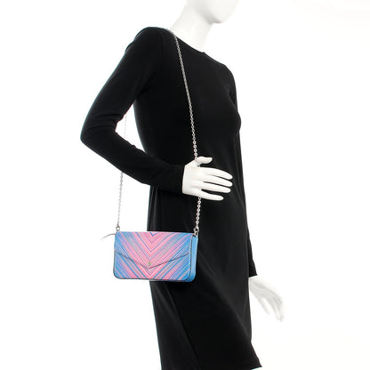 Louis Vuitton Epi Tropical Pochette Felicie Blue Rose 2 of 9