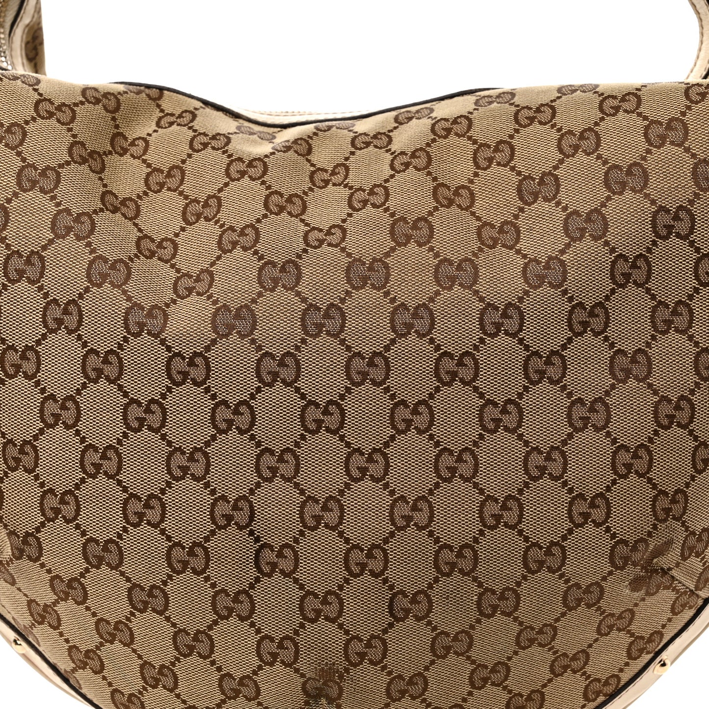 Monogram Large Biba Studded Hobo Off White