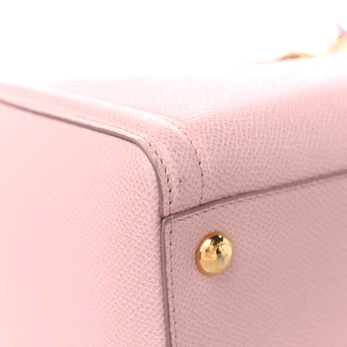 Hammered Calfskin Vara Bow Chain Tote Pink