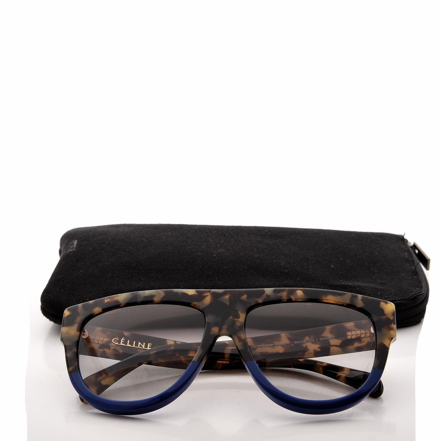 Celine Shadow Sunglasses CL 41026/S Havana Blue 7 of 7