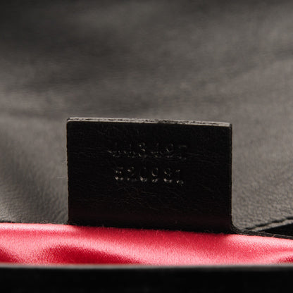 Gucci Velvet Matelasse Small GG Marmont Shoulder Bag Black 7 of 7