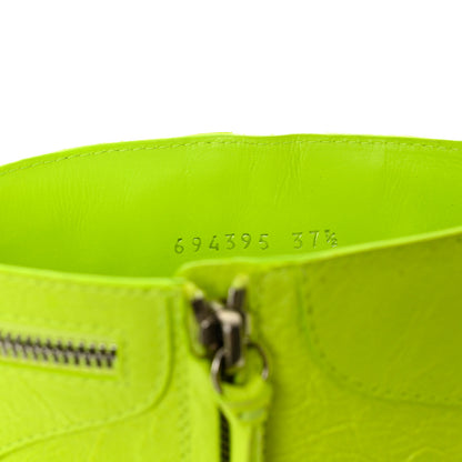 Balenciaga Agneau Arena Cagole 90mm Boots 37.5 Fluo Yellow 6 of 8