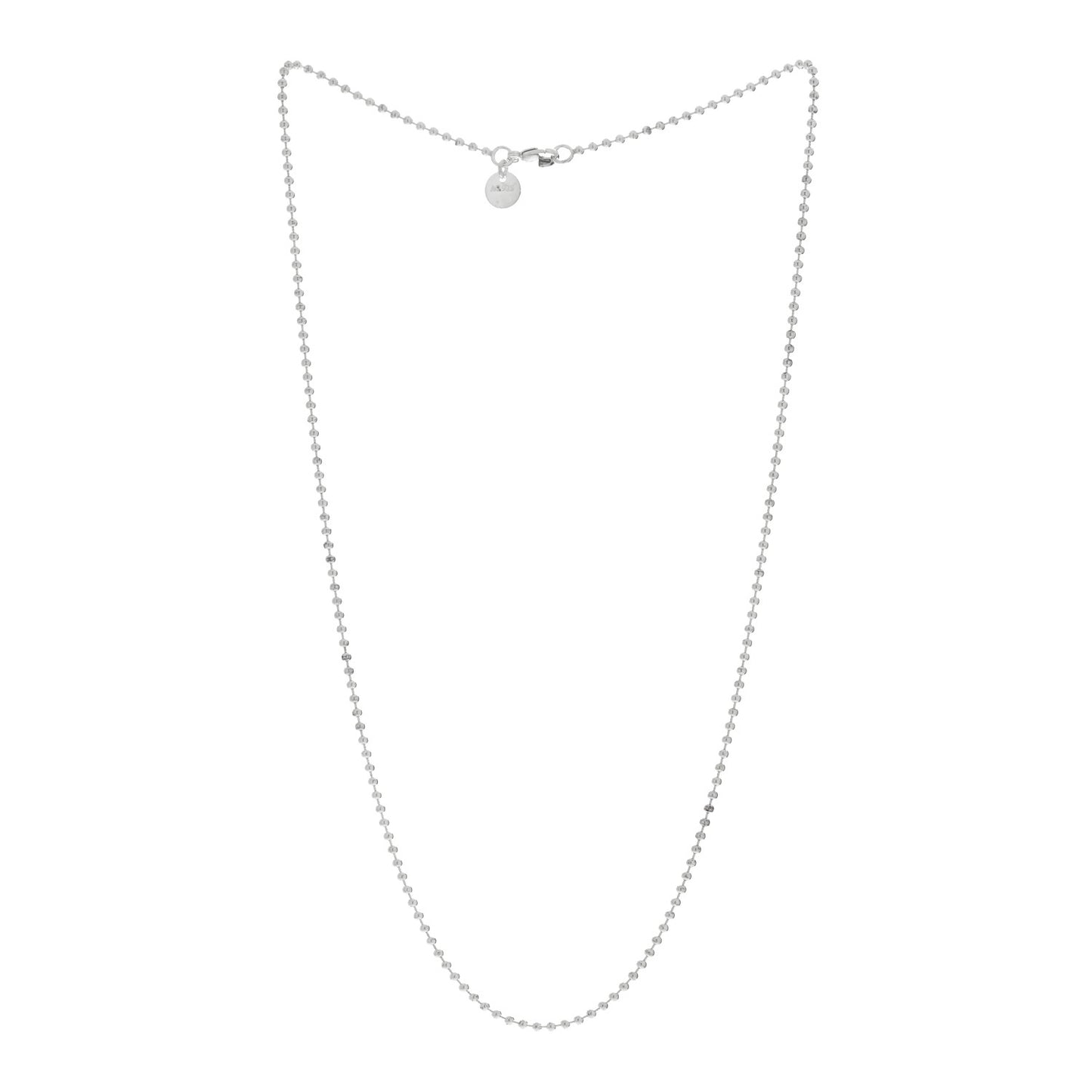 Sterling Silver 2.5mm Bead Chain Necklace 16"