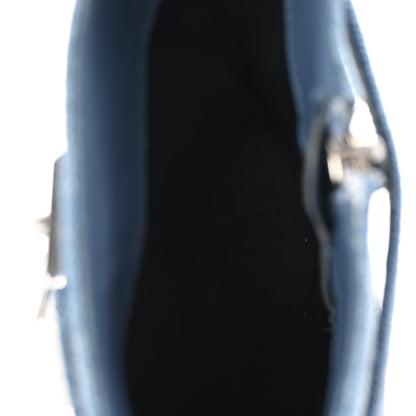 Givenchy Washed Denim Shark Lock Biker Ankle Boots 35 Blue 8 of 8