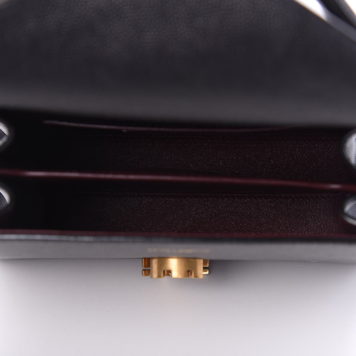 Saint Laurent Grain de Poudre Mini Classic Monogram Cassandra Top Handle Black Rouge Legion 7 of 10