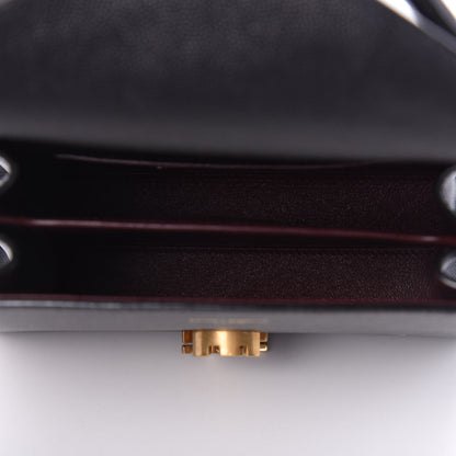 Saint Laurent Grain de Poudre Mini Classic Monogram Cassandra Top Handle Black Rouge Legion 7 of 10