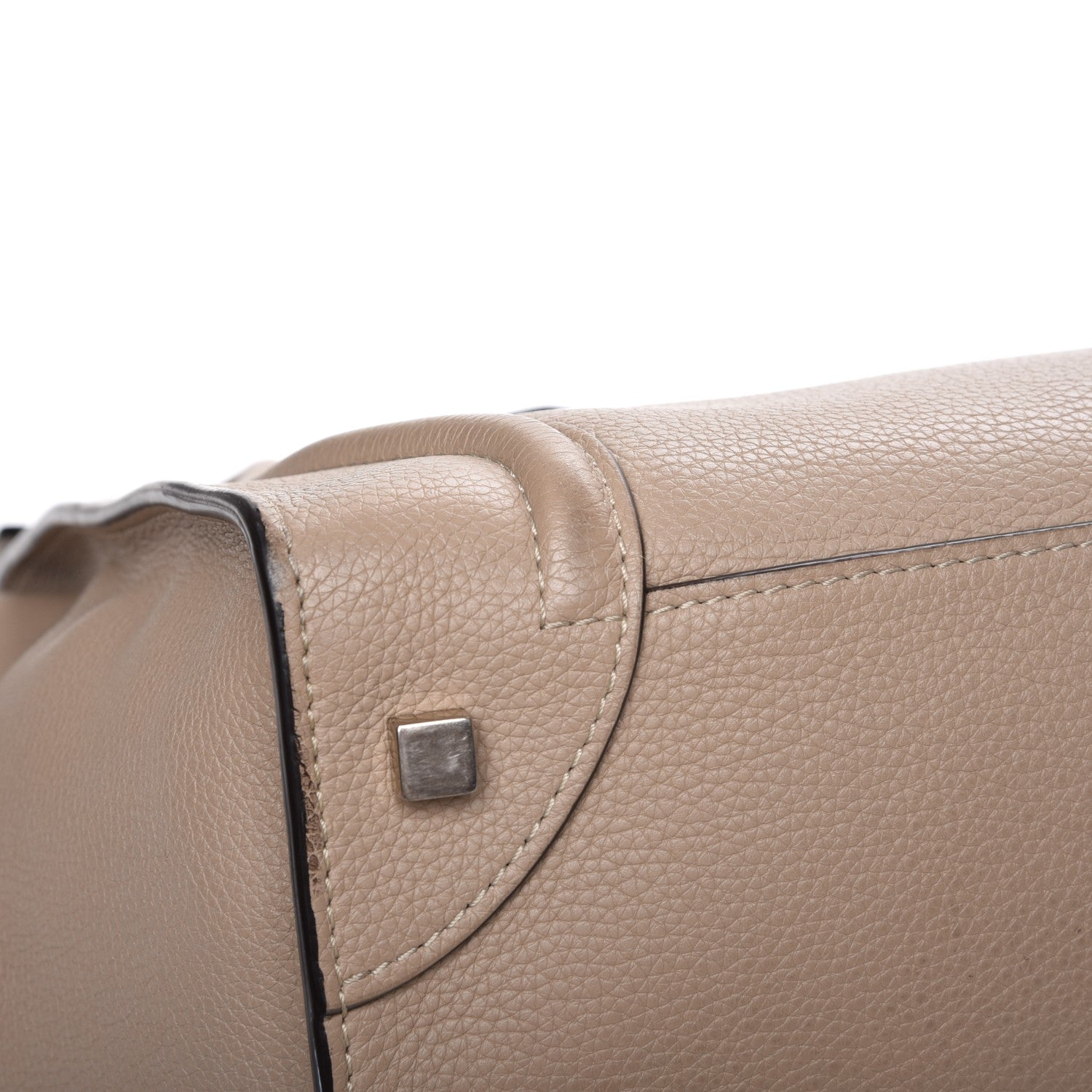 Celine Drummed Calfskin Mini Luggage Dune 13 of 14