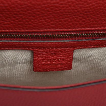 Gucci Calfskin Medium GG Marmont Top Handle Bag Vulcanic Red 6 of 7