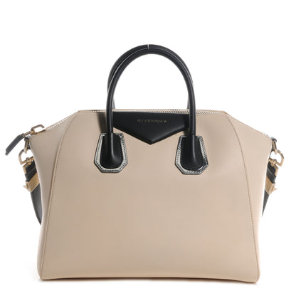 Givenchy Calfskin Medium Tri-Color Antigona Beige Black Silver 1 of 12