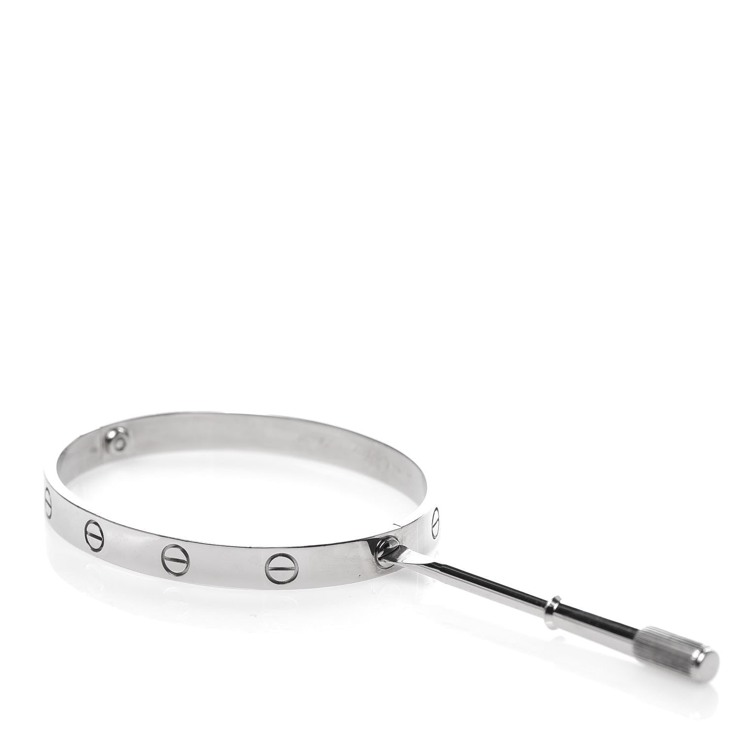 Cartier 18K White Gold LOVE Bracelet 17 4 of 6