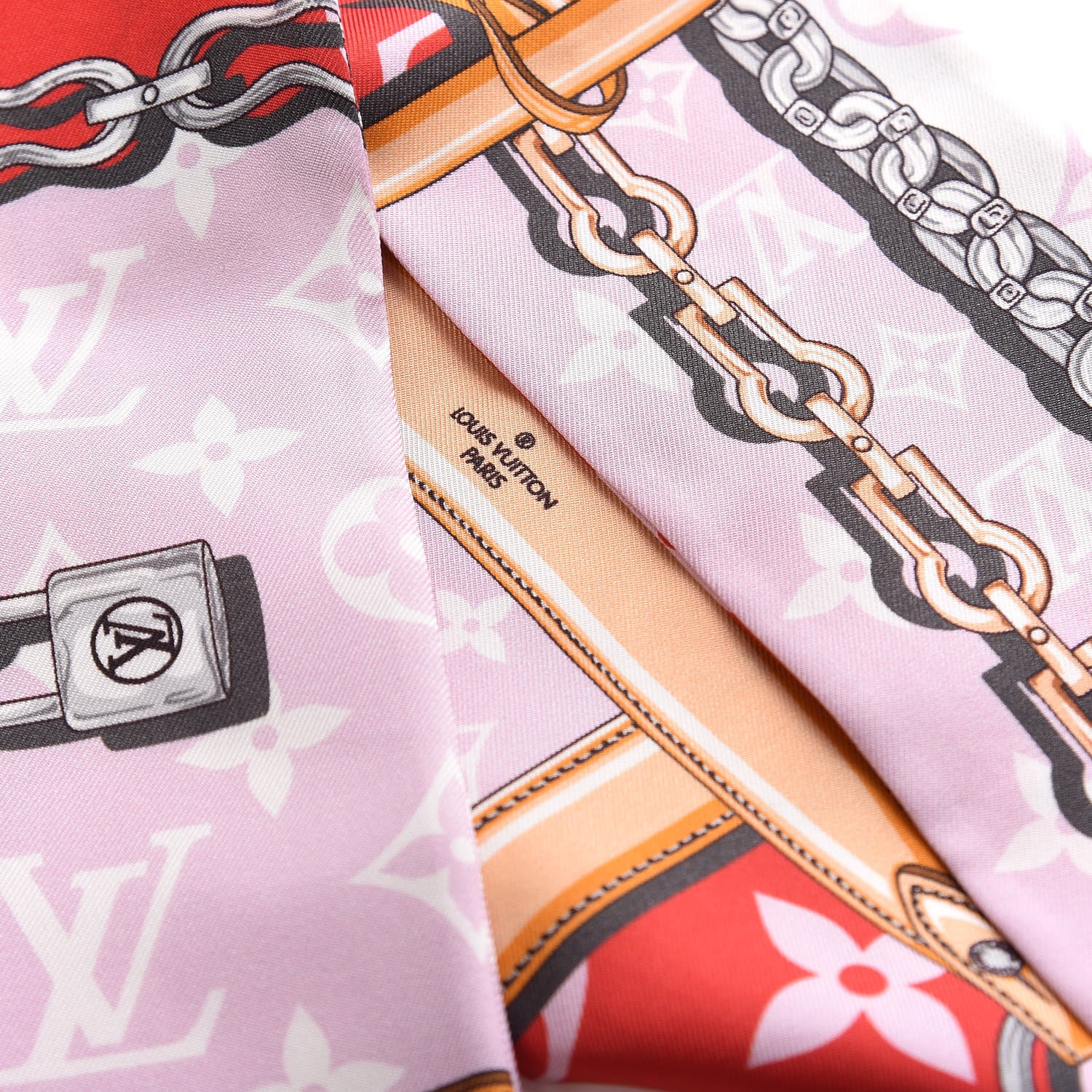 Louis Vuitton Silk Monogram Giant Confidential Bandeau Rouge 5 of 6
