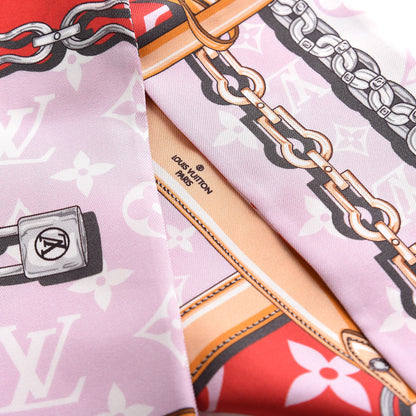 Louis Vuitton Silk Monogram Giant Confidential Bandeau Rouge 5 of 6