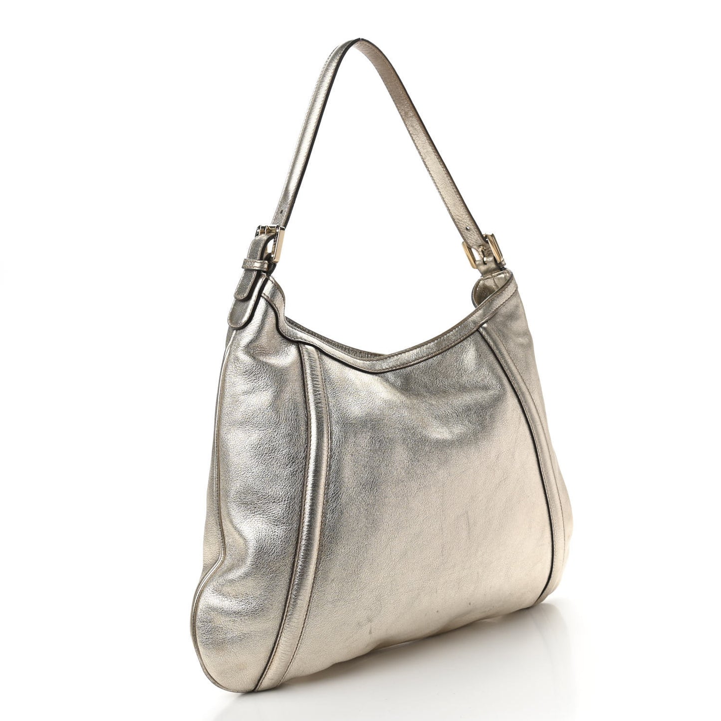 Calfskin Medium Britt Hobo Platinum