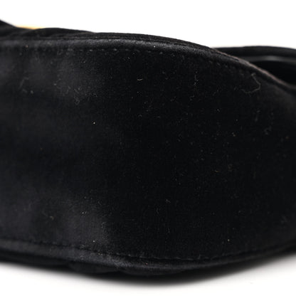 Gucci Velvet Matelasse Mini GG Marmont Shoulder Bag Black 10 of 13