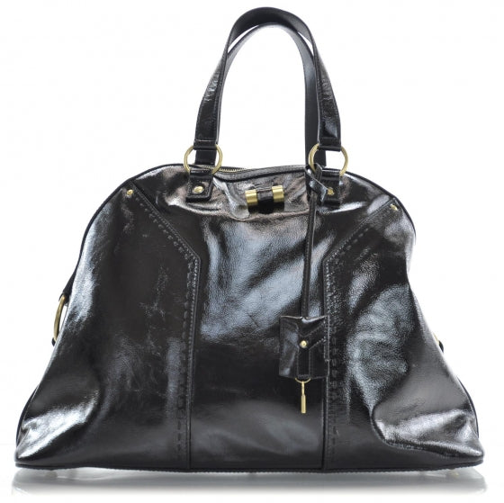 Saint Laurent Patent Leather Oversized Muse Black 1 of 9