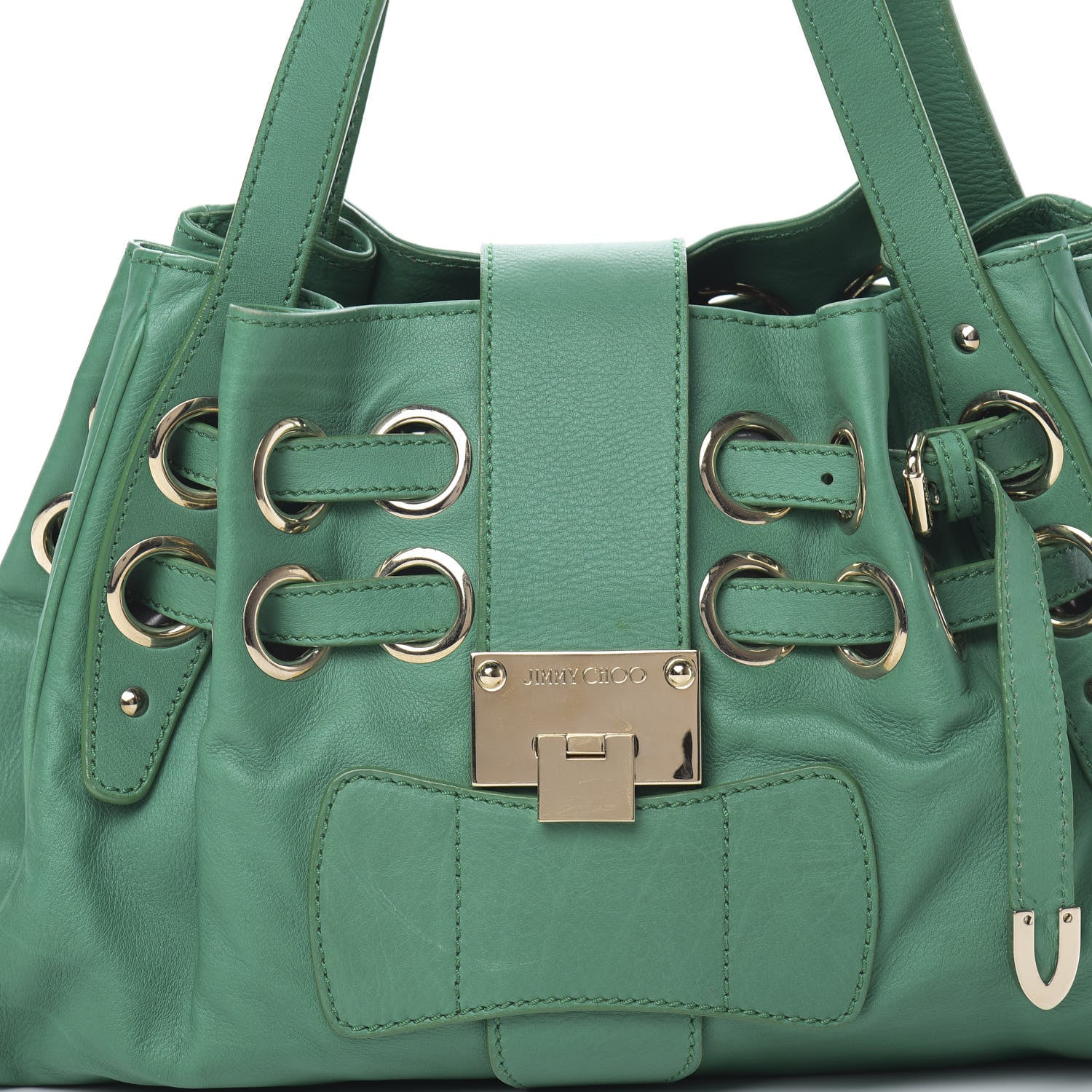 Jimmy Choo Calfskin Ramona Tote Green 7 of 13