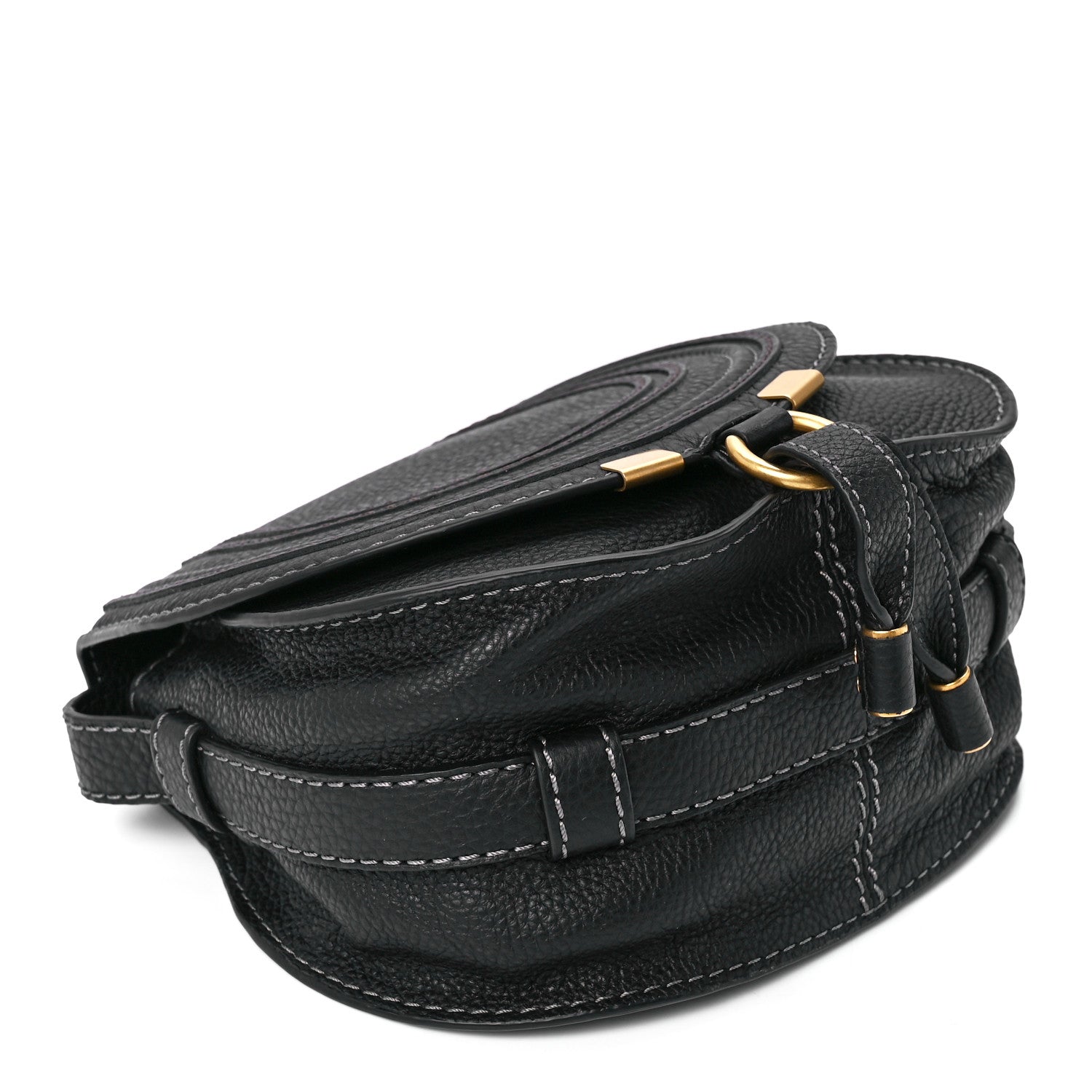 Chloe Calfskin Mini Marcie Round Crossbody Bag Black 11 of 12