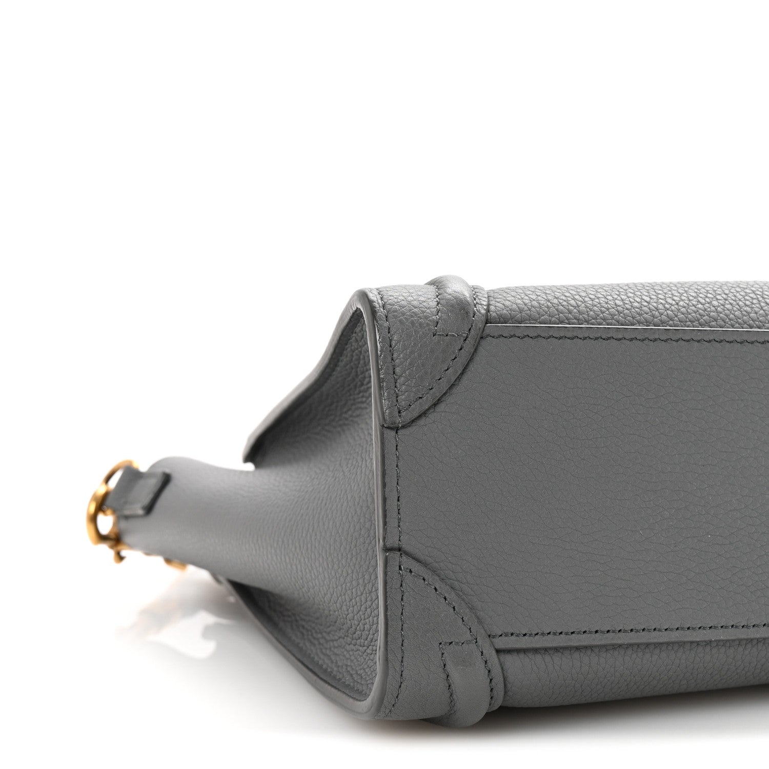 Celine Drummed Calfskin Nano Luggage Kohl 10 of 11