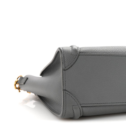 Celine Drummed Calfskin Nano Luggage Kohl 10 of 11