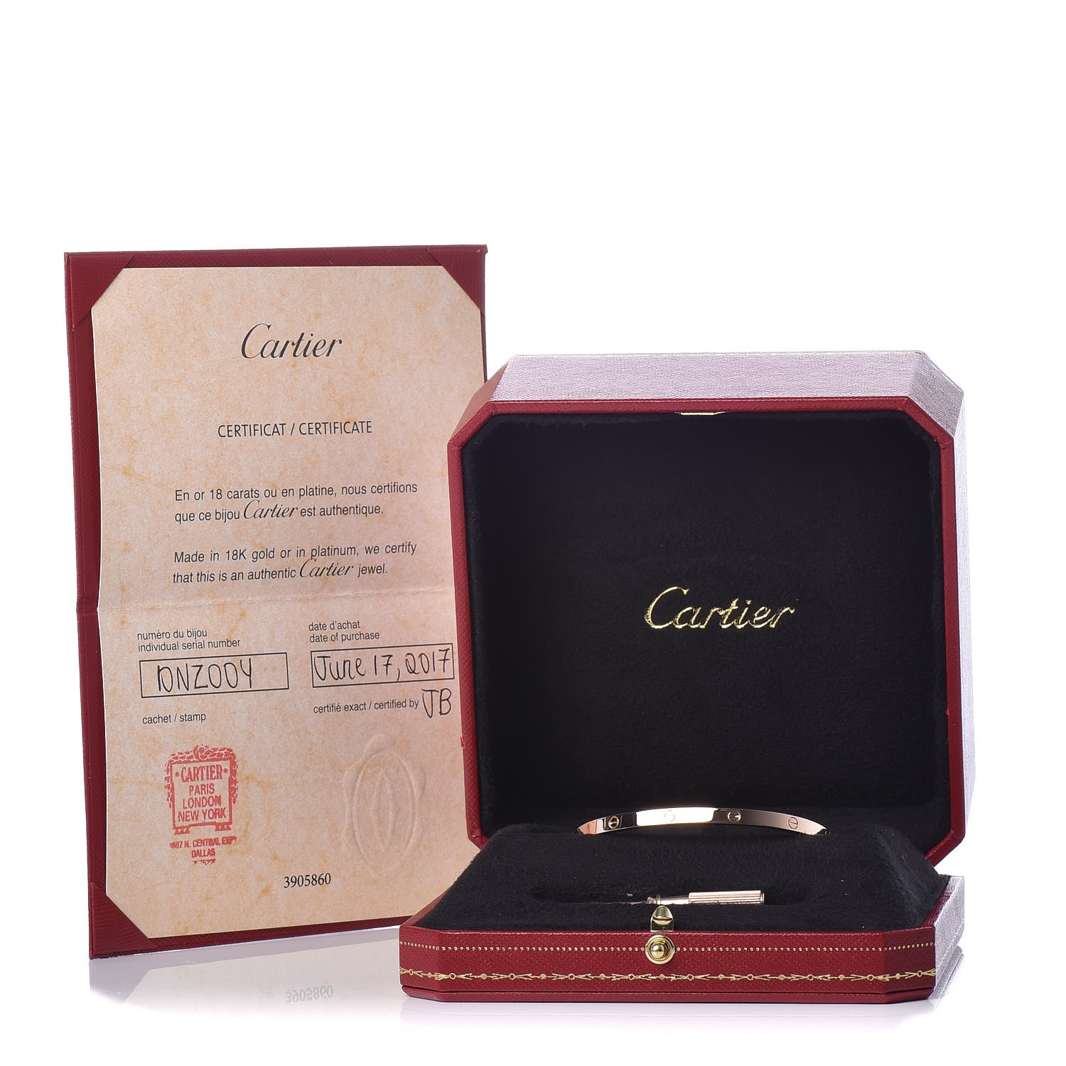 Cartier 18K Pink Gold Small LOVE Bracelet 17 5 of 5