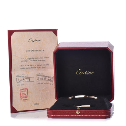 Cartier 18K Pink Gold Small LOVE Bracelet 17 5 of 5