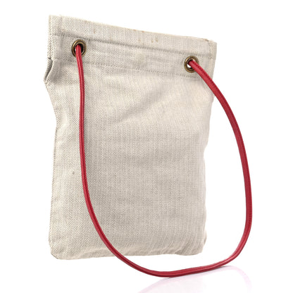 Hermes Canvas Epsom Aline Grooming Bag Red 3 of 14