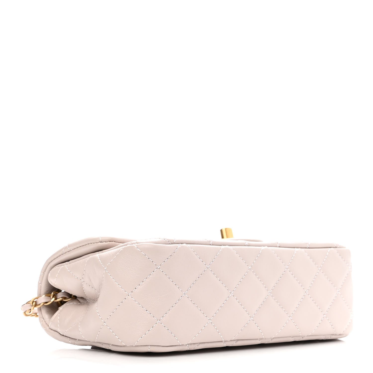 Chanel Lambskin Quilted Mini Rectangular Pearl Crush Flap Light Purple 3 of 9